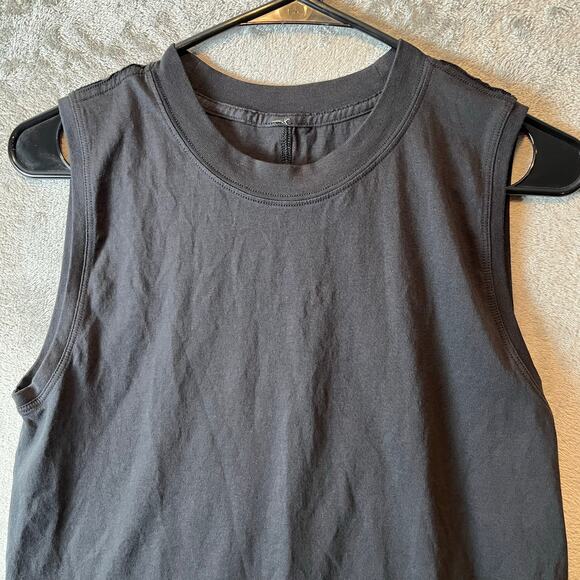 Lululemon All Yours Tank Black No Sleeves Cotton Top Relaxed Fit Size 4 - Picture 5 of 5